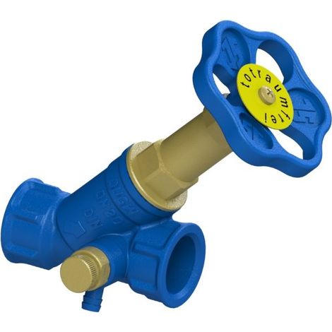 Schlösser Freistromventil Blue-tec mit Muffenanschluss, Entleerung und nichtsteigender Spindel, DN 20, 3/4" IG, DVGW-geprüft