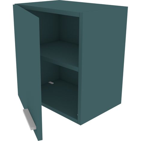 Libreria pensile moderna con anta - Design minimalista e montaggio rapido - Verde Petrolio