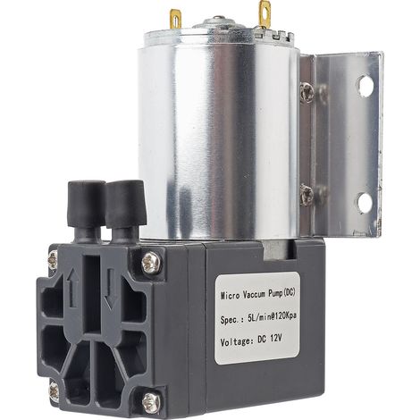 12 V DC, 5 l/min, 120 kPa Mini-Vakuumpumpe mit Unterdruck-Saugfunktion und Halterung (1/5)