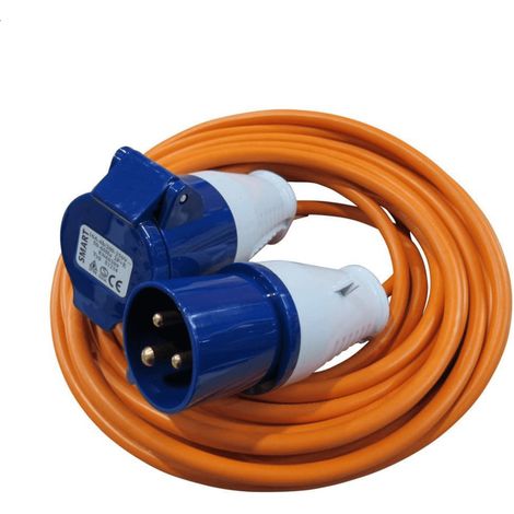 Camping Electric Mains Hook Up Cable 15M X 2.5MM (16A 3 Pin Extension Lead Caravan Camper Motorhome)