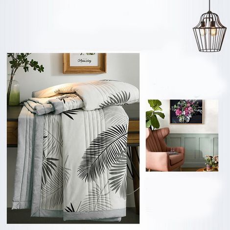 Couette légère en coton lavable, idéale pour l'été, pour enfants et adultes (type 1, 150 x 200 cm). (1/5)