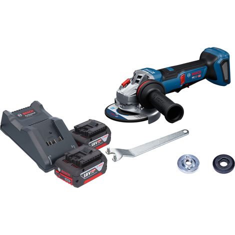 Bosch GWS 18V-11 PS Akku Winkelschleifer 18 V 125 mm Brushless + 2x Akku 4,0 Ah + Ladegerät
