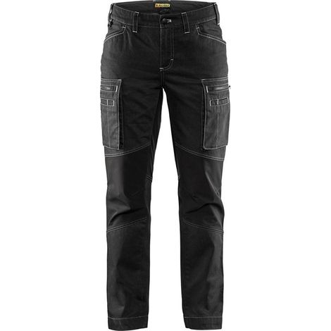 Pantalon de services femme stretch Blaklader Cordura Denim Noir 46 (1/5)
