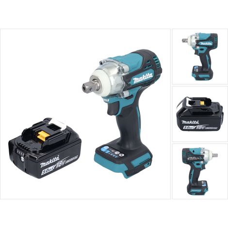 Llave de impacto sin cable Makita DTW 301 T1 18 V 330 Nm 1/2" sin escobillas + 1x batería recargable 5,0 Ah - sin cargador