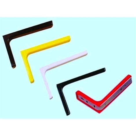 Mensola per arredamento ricoperta in plastica - Misura cm. 18 Colore giallo 2Pz