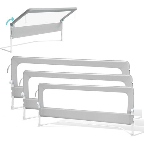 Wolketon 3X Barrière de Lit Pliable pour Bébé/Enfant Oxford Angle 180° avec extra Gurt zur Befestigung 1x180cm, 2x200cm