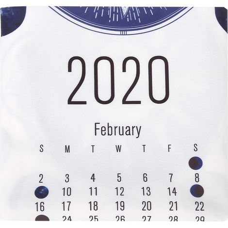 Lot suspendu 50x70 cm Calendrier mural 2020 en tissu style simple pour décoration intérieure Cycle lunaire type (1/5)