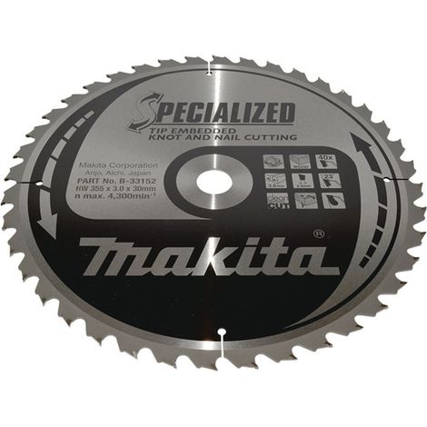 Makita Sägeblatt SPECIALIZED 355x30x40Z (1/2)
