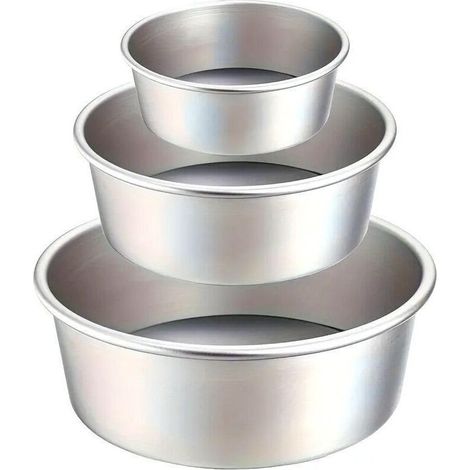 Ensemble de 3 moules à gâteaux ronds antiadhésifs pour la cuisson à domicile 4,86(51)