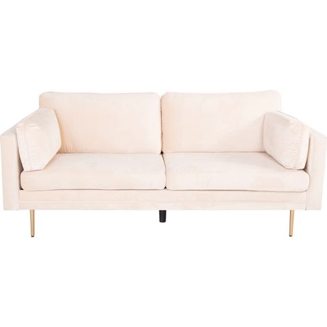 Boom Sofa 3 Personen velour beige. (1/5)