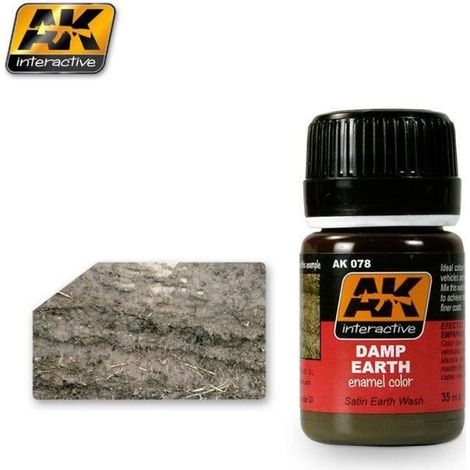 Peinture ENAMEL - AK INTERACTIVE - AK078 - Terre humide - Marron - Base spéciale (1/2)