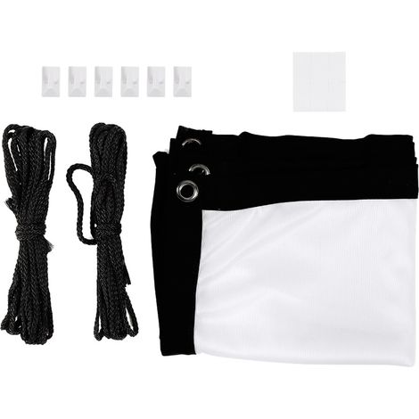 Écran projection 100 pouces polyester – 16:9 épais blanc doux sans plis pour home cinéma (1/5)