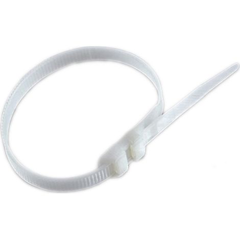 Serre-câble RS PRO Naturel en Nylon 66, 382mm x 9 mm ( Prix pour Sachet de 100 )