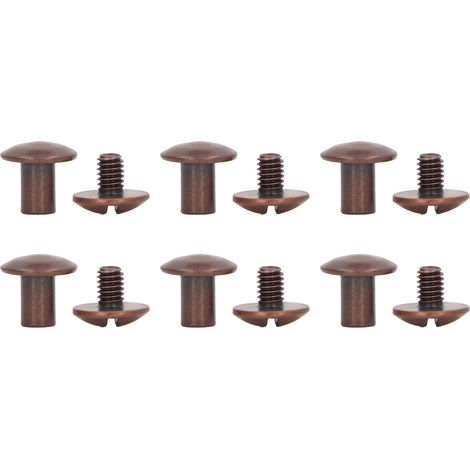 200 vis de reliure Chicago en laiton, finition bronze rouge, revêtement uniforme, surfaces courbes, traitement électrolytique (1/5)
