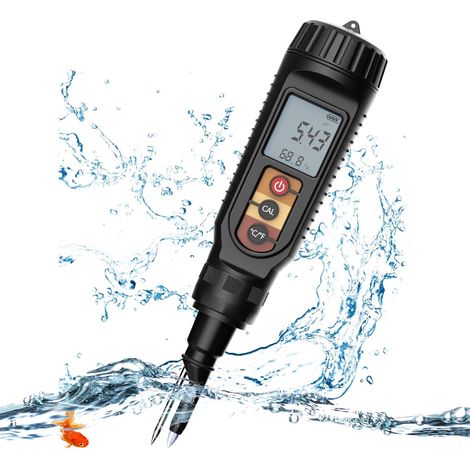 Boden-pH-Meter mit Anzeige von pH-Wert, Bodenfeuchtigkeit, Licht und Bodentemperatur. Klein und leicht für den Einsatz in Gemüsegärten im Haus und im Garten.