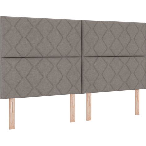 Maison Exclusive - Tête de lit LED Taupe tissu (1/5)