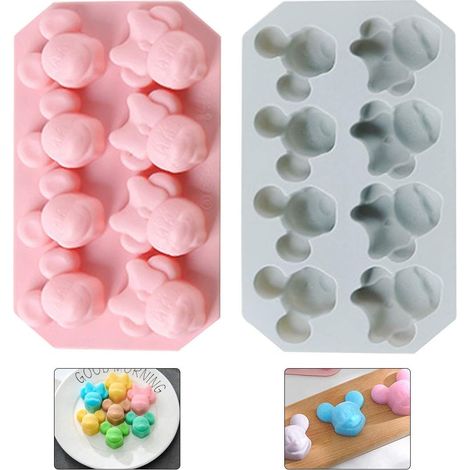 Lot de 2 moules, silicone alimentaire, antiadhésif, four lave-vaisselle congélateur, cuisine pâtisserie anniversaire (1/5)