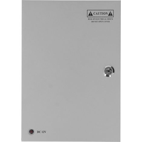 Alimentation 12V 15A 18 sorties pour caméras CCTV, boîtier métallique verrouillable, prise AC 110V/220V, 18 canaux (1/5)