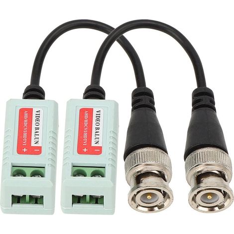 Émetteur-récepteur Balun vidéo, paire torsadée haute définition en plastique stable anti-interférence pour équipement de transmission (1/5)