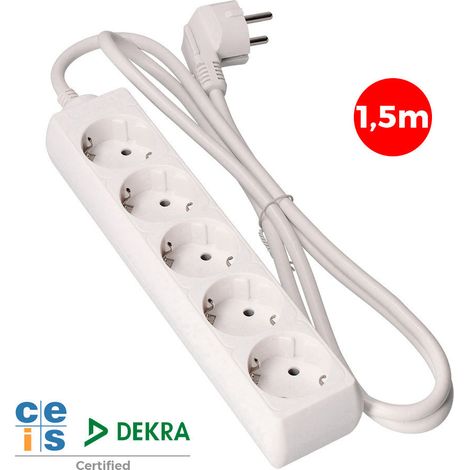 Base Multipla 5 Prese t/tl 10/16A Schuko 1,5m 3x1,5mm EDM (1/4)