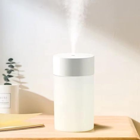 Mini humidificador de 260 ml，recargable por USB，silencioso (30 dB)，humidificador frío，regulable por la noche，ideal para la oficina (blanco) (1/5)