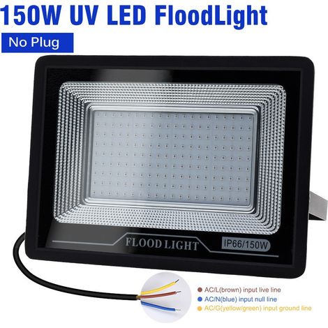 Proiettore UV 150 W per casa infestata, lampada fluorescente 395 nm, ispezione UV, adesivo UV, senza presa, 220 V