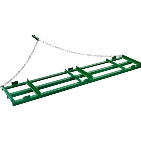 Herse Traînée 2435 x 500 mm Râteau Niveleur Remorquable d'Allée avec Barres et Chaîne 1830 mm, Niveleuse d'Allée de Gravier, Outil de Nivellement, pour VTT, UTV, Tracteur de Pelouse de Jardin (1/5)
