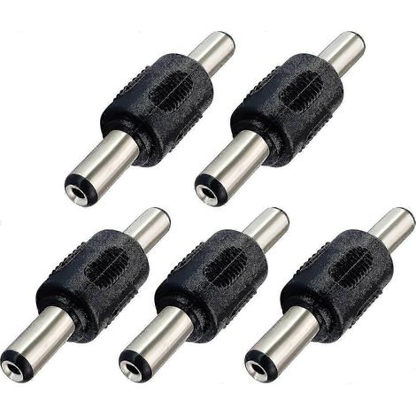 Adaptateur secteur CC 5,5 mm x 2,1 mm avec connecteur mâle-mâle CC 2,1 mm x 5,5 mm (5 mâles) (1/5)