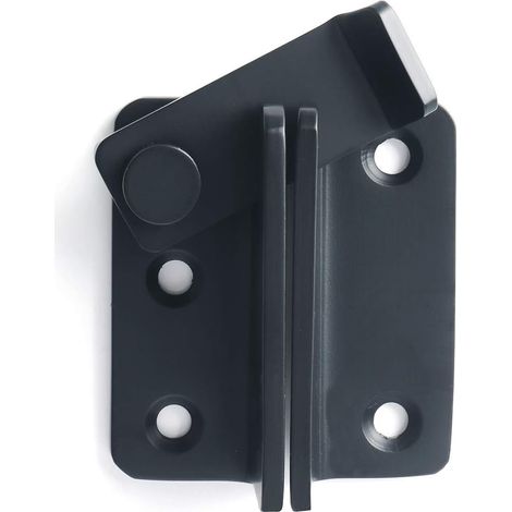 Enowelir Sliding Door Lock Shutter Latch Gate Bolt with Screws for Door, Window, Cupboard and Garden, Matt Black Finish in Stainless Steel (1/4)