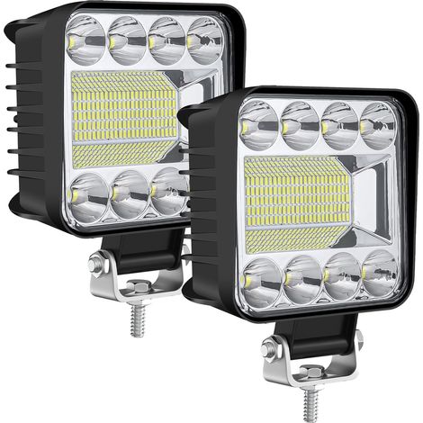 2 LED travail phare 4 pouces 12V 24V 132w travail lumière pour hors route camion de voiture SUV 4x4 tracteur, feux de brouillard