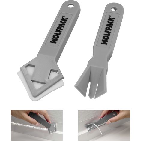 Set applicatore in silicone e raschietto in polipropilene grigio e nero (1/5)