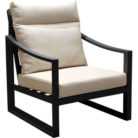 POLTRONA LOUNGE PRADO GRAFITE E BEIGE (1/2)