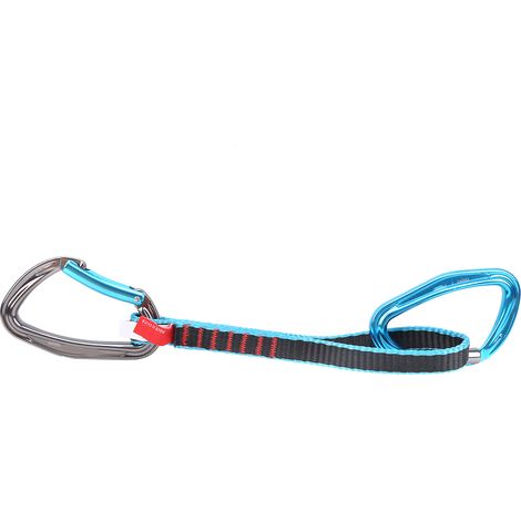 Extenseur de sécurité 38CM pour escalade, via ferrata et alpinisme avec mousqueton droit ou courbé