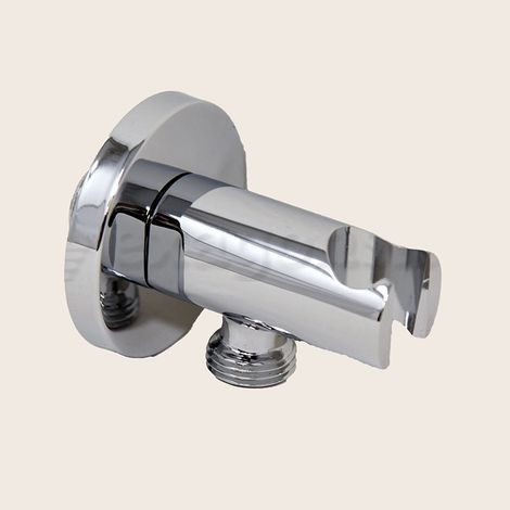 Exagonshop Supporto Con Presa Acqua Tonda Ottone Cromato