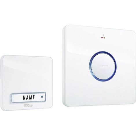 [GEBRAUCHT] B-Ware m-e modern-electronics Funkklingel Komplett-Set 200m Reichweite LED Signal weiß (1/2)