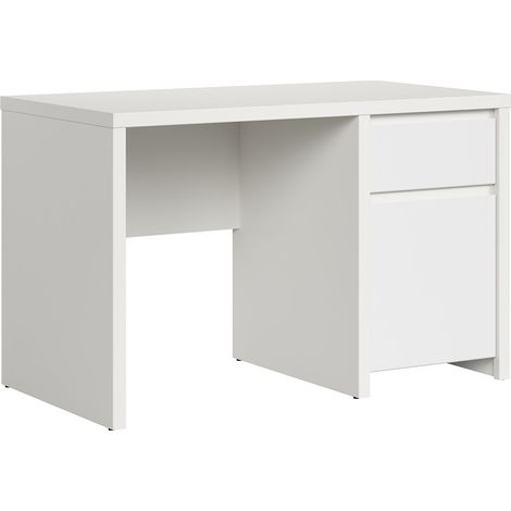 Bureau 1 porte 1 tiroir Soren Blanc (1/3)