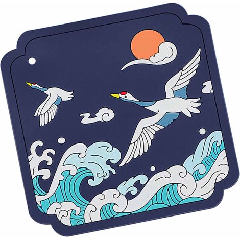 Tapis de bol résistant à la chaleur, tapis de casserole résistant à la chaleur, tapis d'assiette, tapis de table imperméable et dessous de verre. (1/5)
