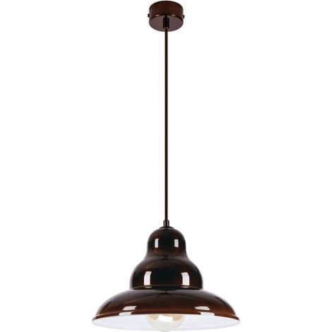 Lámpara colgante Bulma 1 - Industrial, Metal, Marrón 1xE27 (1/5)