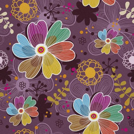 Tissus décoratifs d'extérieur Oxford - Motif floral I DX396 (1/5)
