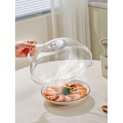 1 Couvercle micro-ondes, transparent, avec aérations, poignée ergonomique, sans BPA, pour plats et bols