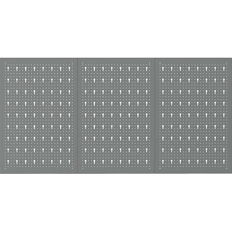 Pannello forato in Acciaio - L120 x H60 cm - Grigio - BRICANO (1/3)