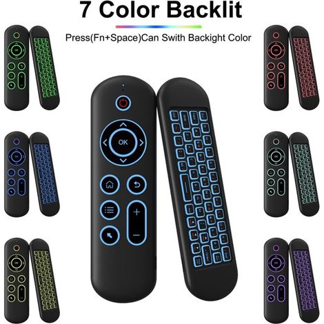 Telecomando Bluetooth 2.4G dual-mode per TV box e proiettori, con tastiera e funzionalità a infrarossi. (1/5)