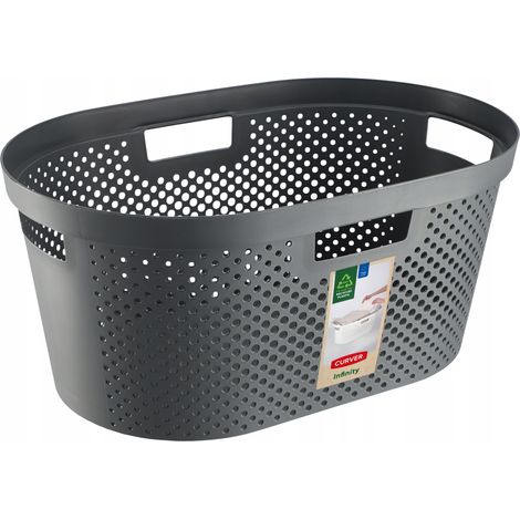 Curver Infinity 40L Wäschebehälter, dunkelgrau (1/5)