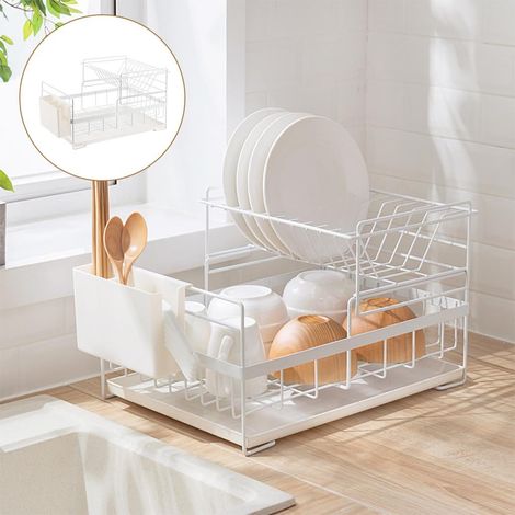 Égouttoir stable 2 niveaux avec set de séchage, porte-assiettes Macarena Rejilla pour vaisselle. (1/5)