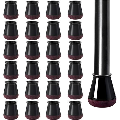 Patins de protection pour pieds de chaise - 24 pièces - 14-18 mm - Patins élastiques - Pieds de meubles (1/5)