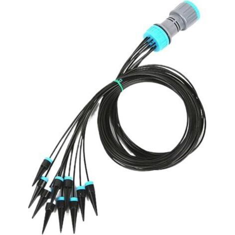 Garden Drip Watering Kit - Automatic Irrigation System with 10 Water Dispenser Heads Potted Plants Greenhouse and Lawn Adjustable Mist Diffuser Flowers Outdoor Care (1/5)