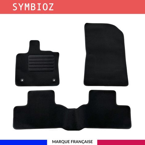 Tapis de sol voiture - Sur mesure pour RENAULT SYMBIOZ (dès 08/2024) Antidérapant - 3 pièces : Protection arrière - Moquette (1/5)