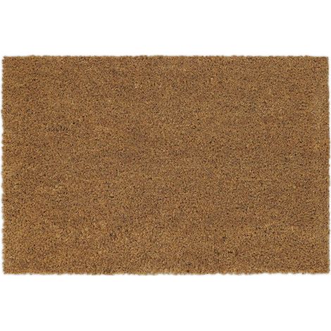 Paillasson en fibres de coco 60x40 cm – Antidérapant en caoutchouc PVC – Résistant à l'humidité – Pour intérieur et extérieur (1/5)