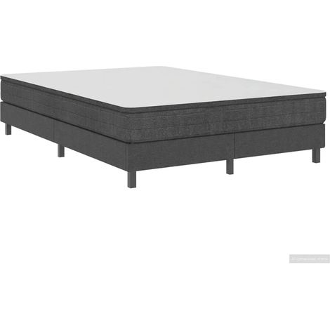 Maison Exclusive - Boxspring-Bettgestell Grau Stoff 160x200 cm