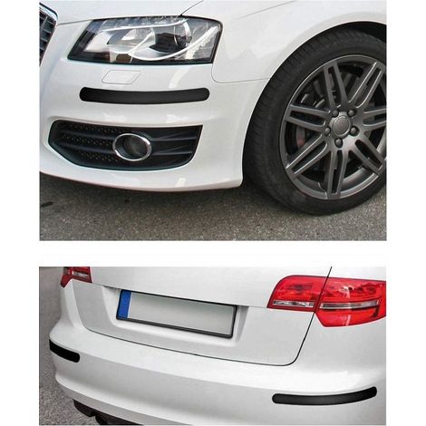 TRADE SHOP - Coppia Protezioni Per Paraurti Spoilers Antiurto 52x370mm Gomma Nero Adesivo Auto - (1/2)